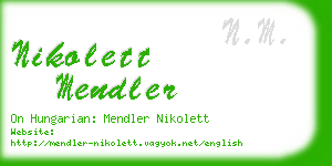 nikolett mendler business card